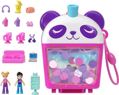 Produktbild von Mattel HWN95 - Polly Pocket - Bubble Tea-Panda Schatulle