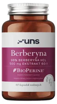 Productafbeelding van UNS Berberine + BioPerine, 60 vegetarische capsules