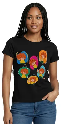Produktbild von Spreadshirt Pumuckl Zeigt Verschiedene Emotionen Frauen T-Shirt, M, Schwarz