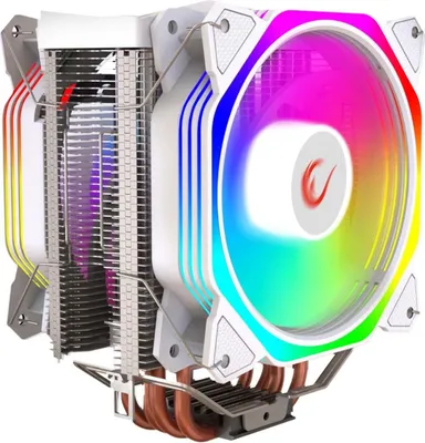 Obrázek produktu pro Rampage OCTAGONC60-WHITE LGA1700/AM5 1800RPM 2x 120mm ARGB PWM chladič CPU