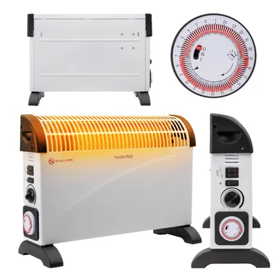 Produktbild von Konvektorheizung HL200 | Inkl. 3 Heizstufen - Timer - 750-2000 Watt - Heizlüfter elektrisch - Thermostat - Elektroheizung - Bis 25m² (Mit Turbo)