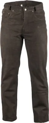 Produktbild von Nubuk Braun Lederhose Lederjeans 5 Pocket Echtes Leder Biker Chopper (40)