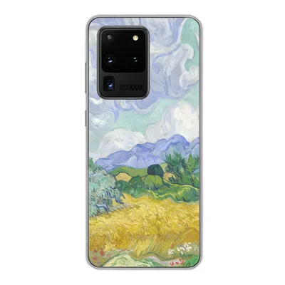 Produktbild von MuchoWow® Handyhülle Schutzhülle Hülle für Samsung Galaxy S20 Ultra Weizenfeld mit Zypressen - Vincent van Gogh Silikon Softcase Handy Hülle - Karteninhaber