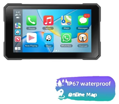 Imagen del producto de Monitor para motocicleta, CarPlay inalámbrico, Android Auto, solo monitor