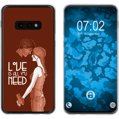 Produktbild von PhoneNatic Case kompatibel mit Samsung Galaxy S10e Silikon-Hülle in Love Beziehung M3