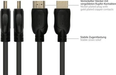 Obrázok produktu pre Alcasa 4532-020, 2 m, Typ HDMI (štandard), Typ HDMI D (micro), 18 Gbit/s, Čierna