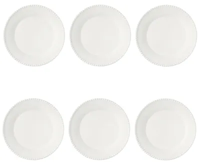 Produktbild von 6er Set Speiseteller TIFFANY WHITE weiß rund D. 26cm aus Porzellan Easy Life