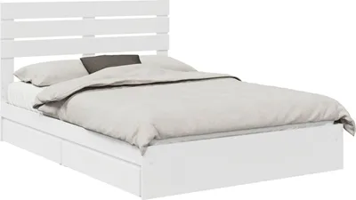 Obrázek produktu pro Postel s úložným prostorem Bílá 160 x 200 cm kompozitní dřevo