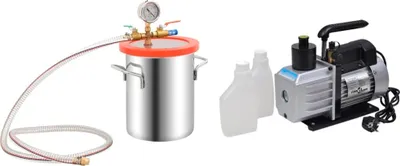 Zdjęcie produktu dla Komora próżniowa z pompą dwustopniową, 5,5 L