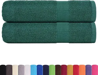 Produktbild von vidaXL Duschtücher FROGN 2 Stk. Grün 70x140 cm 360 g/m²