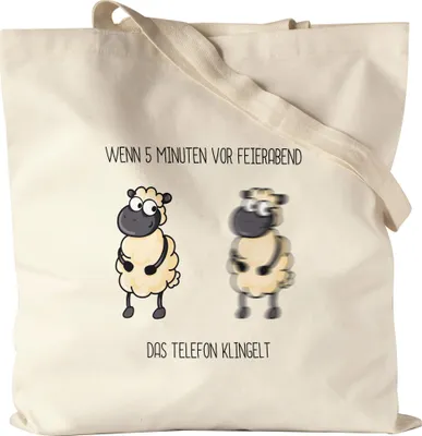 Produktbild von Feierabend Jutebeutel Stoffbeutel Canvas Lustig mit Spruch Büro-Beutel Kollege Kollegin Chef Chefin Humor