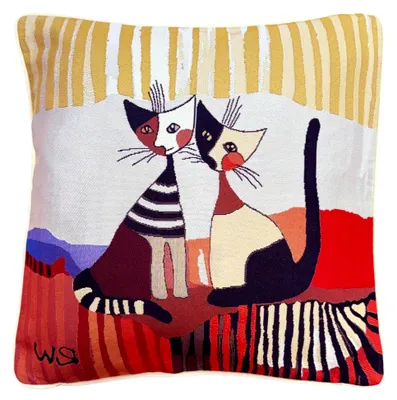 Produktbild von Katzen Tapisserie Dekokissen von Rosina Wachtmeister