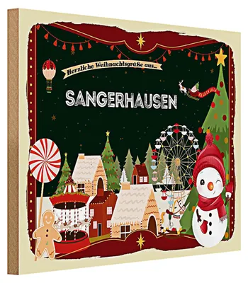 Obrázok produktu pre Drevená vianočná dekorácia - Sangerhausen - 40 cm x 30 cm