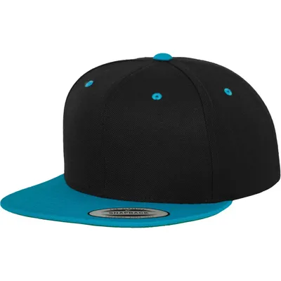 Zdjęcie produktu dla FLEXFIT 6089MT | Classic Snapback 2-Tone Cap - Kolor: Czarny/Teal - Rozmiar: Jeden rozmiar