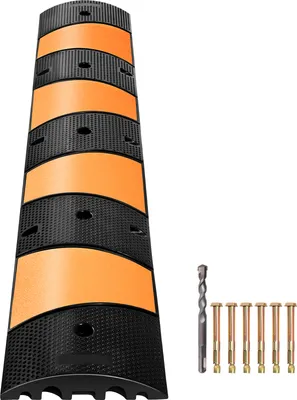 Zdjęcie produktu dla SucceBuy 72,8 x 12,2 x 2,2 cala modułowe gumowe progi zwalniające, nośność 22 000 funtów. Idealne do podjazdów asfaltowych, betonowych i żwirowych, poprawiają bezpieczeństwo i kontrolę ruchu, 1 opakowanie, 2 kanały.