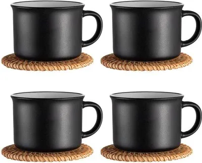 Obrázok produktu pre Kolekcia Caffè pozostávajúca zo 4 elegantných šálok na mokku s tanierikmi