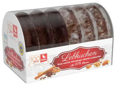 Produktbild von Weiss Weissella Nürnberger Oblaten-Lebkuchen 200g