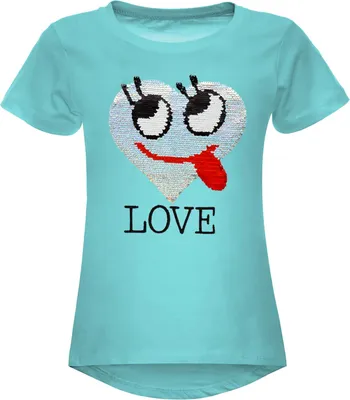 Produktbild von BEZLIT Mädchen Wende Pailletten T-Shirt mit Herz-Motiv Grün 98