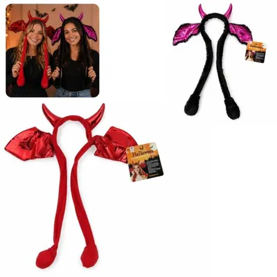Productafbeelding van Halloween Hoofdband Met Bewegende Oren 55 Cm 2 Assorti