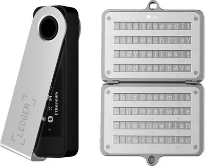 Produktbild von Ledger Nano S Plus + Ellipal Seed Phrase Steel - Hardware Walllet Bundle - Seed Phrase Speicherung - Offline Schutz für Krypto