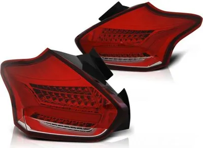 Obrázek produktu pro Zadní LED světla pro Ford Focus MK3 15-18 červená/chromová dynamická světla