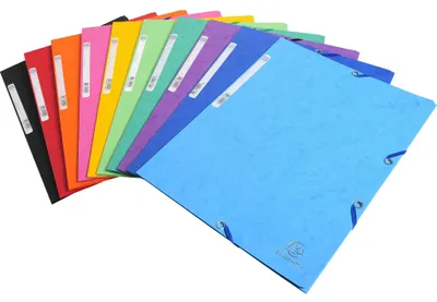 Image de Exacompta 50x Chemises à élastiques 3 rabats Couleurs assorties 55500E