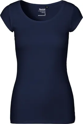 Immagine prodotto di Neutral O81010 | Maglietta a girocollo da donna / 100% cotone equosolidale - Colore: Navy - Taglia: M