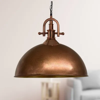 Produktbild von Pendelleuchte Esstisch Industrielle Metall Groß Ø 30 cm, Hängelampe Industriell Lampe Vintage Hängeleuchte, Deckenleuchte,  Pendellampe - Kupfer