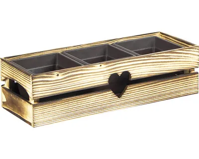 Obrázek produktu pro Truhlík dřevěný BYLINKÁČ 50 x 19 x 15 cm opalovaný
