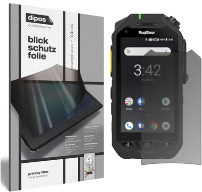 Produktbild von Blickschutzfolie für Ruggear RG725 matt Schutzfolie Folie Display Schutz dipos