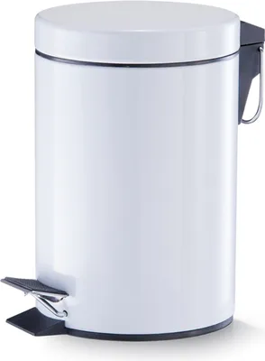 Produktbild von Zeller Treteimer, 3 ltr., Metall, weiß Ø17 x 26 cm