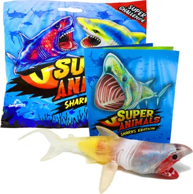 Produktbild von DeAgostini Super Animals - Sharks Edition - Sammelfigur Hai - Figur 14. Riesenhai (Stretchy)