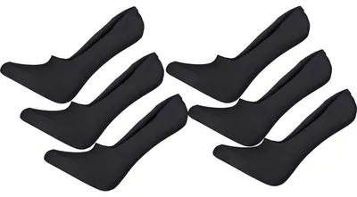 Produktbild von 6 Paar Damen Füßlinge Ballerina Unsichtbare Sneaker Sport Socken mit Rutschfest Silikon, 6 Paar, schwarz/39-42