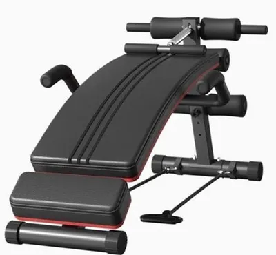 Productafbeelding van Sit-Up Bank Inklapbaar - Multifunctionele Trainingsbank - Gelegeerd Staal - 140x30x64 cm - Voor Thuisfitness
