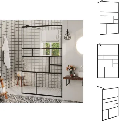 Zdjęcie produktu dla vidaXL Parawan prysznicowy do kabiny prysznicowej z przezroczystym szkłem ESG 100x195 cm - Parawany prysznicowe