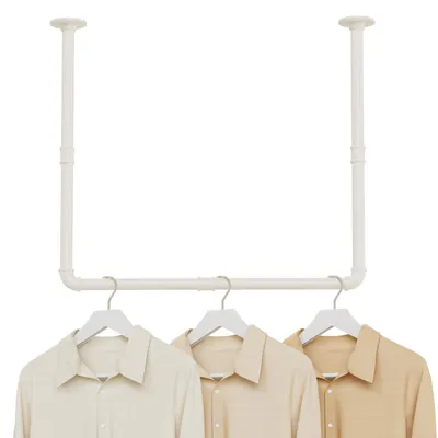Kleiderstange Industriedesign, Metall, 69x60 cm, beige