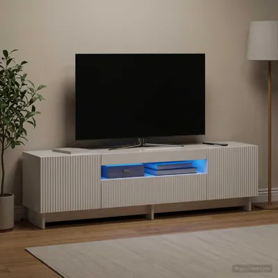 Imagen del producto de Maison Exclusive - Mueble para TV LED, 153 x 35 x 43 cm, blanco brillante
