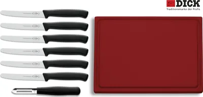 Image de F. DICK Messer Set mit Schneidbrett Gemüseschäler (6 Messer Brett Sparschäler)