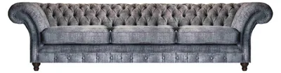 Obrázok produktu pre Moderný 4-miestny Chesterfield pohovky do obývačky Čalúnený gauč