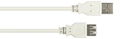 Obrázok produktu pre Alcasa USB 2.0 AM/AF 0.6m, 0,6 m, USB A, USB A, USB 2.0, Samec/Samica, Biela