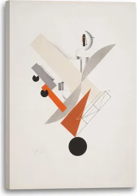 Produktbild von Leinwandbild (60x80cm): El Lissitzky - 5. Globetrotter (in Time), echter Holz-Keilrahmen inkl. Aufhänger, handgefertigt in Deutschland
