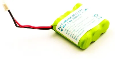 Produktbild von Akku für Panasonic PANAFONE KX-T991DL NiMH 3,6 Volt 300 mAh grün.
