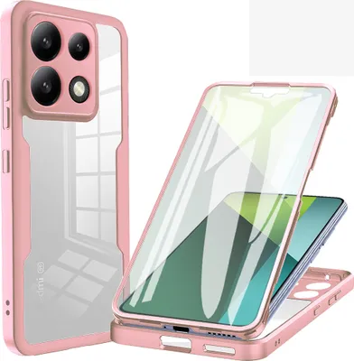 Produktbild von Schutzhülle für Xiaomi Redmi Note 13 5G, Eingebautem Displayschutz 360 Grad Komplettschutz Handyhülle Pink