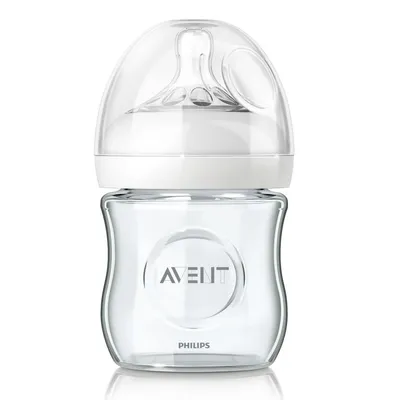 Produktbild von Philips AVENT SCF671/17 120 ml natürl. Flasche mit Sauger für Neugeborene Flasche aus Glas, Transparent, 14.67 g