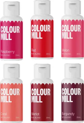 Produktbild von AOS Set | Colour Mill Lebensmittelfarbe Red Colours Set 6x 20ml