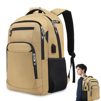 Produktbild von MODFU Laptoprucksack Laptop Rucksack 36LGroßer Trag Laptoptasche für 15,6 zoll Laptop mit USB-Anschluss, Anti-Diebstahl, Backpack mit Laptopfach,Khaki