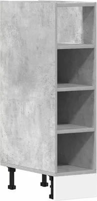 Image de vidaXL Armoire basse Riga gris béton 20x44,5x81,5 cm Bois composite