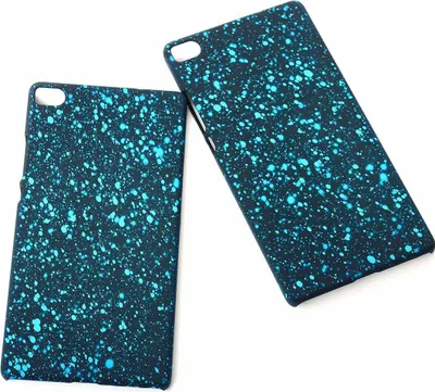Produktbild von Handy Hülle Schutz Case Bumper Schale für Huawei P8 3D Sterne Türkis