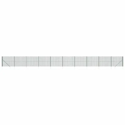 Produktbild von The Living Store Maschendrahtzaun mit Bodenhülsen Grün 2,2x25 m