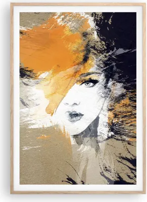 Produktbild von Gerahmtes Poster - Rahmen in heller Eiche - Abstraktion Frau - 70x100 cm - Wand Bild - Wanddeko - Wandbilder - Wandposter - Bilderrahmen - Bilder - Kunstdruck - Wandbild - P2NPA70x100-3656